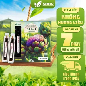 Cao Ống Atiso AMMU Có Đường Dạng Ống Tiện Lợi Vị Thanh Nhẹ Dễ Dùng Hộp 10 Ống