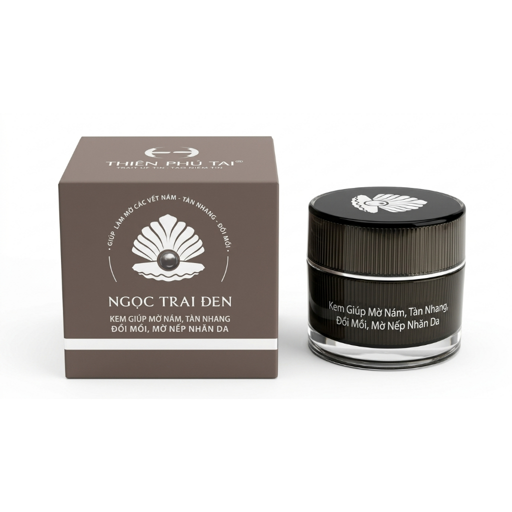 Kem Face Ngọc Trai Đen Chính Hãng - Ngừa Lão Hóa, Dưỡng Da Sáng Mịn, Mờ Nám Sạm [Đen]