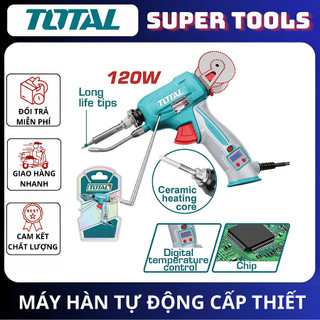 ĐỒ NGHỀ TOTAL Mỏ hàn tự động cấp thiếc 120W , bộ 5 đầu mỏ hàn /  TET360732 , TET065461