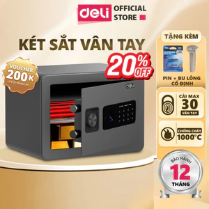 Két Sắt Vân Tay DELI ET591 Két Sắt Khách Sạn Khung Kim Loại Chống Cắt Chống Cháy An Toàn