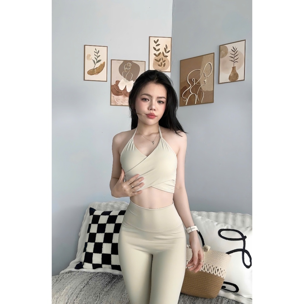 Áo BRA DÂY VẠT CHÉO Mút Đúc D26 Hè Tập Thể Thao Gym-Aerobic-Yoga-Pilates THITHISPORT