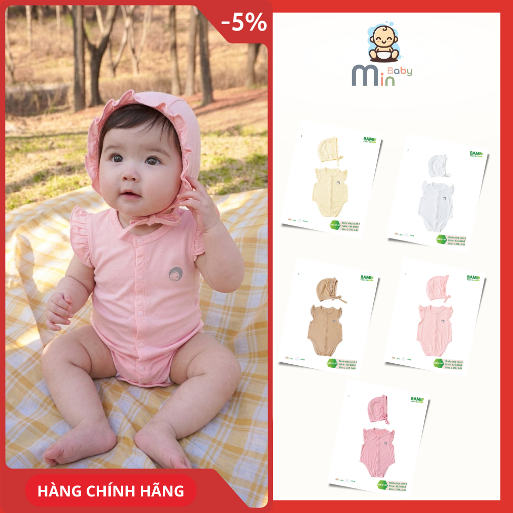 Body Chip Bé Gái Anminaza Vai Cánh Tiên Điệu Đà,Chất Vải Sợi Tre  Mềm Mịn Và Co Dãn + Tặng Mũ - Hàng Chính Hãng AMI0147