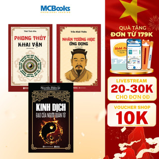 Sách - Combo 3 Sách Kinh Dịch – Phong Thủy Khai Vận – Nhân Tướng Học Ứng Dụng | Triết Lý, Cuộc Sống & Khai Vận