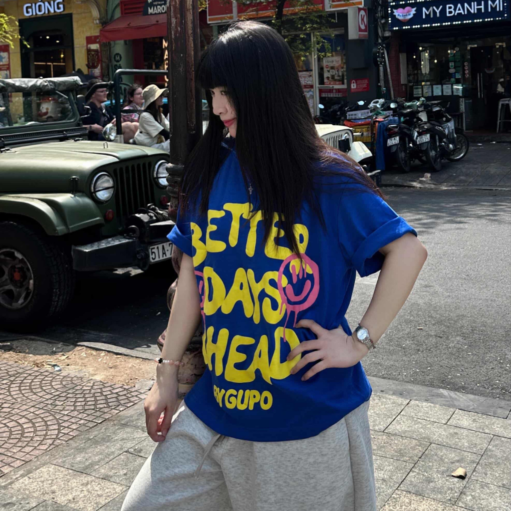 Áo Thun Oversize 280GSM In Phồng GUPO Local Brand Unisex Form Rộng Thời Trang TS036