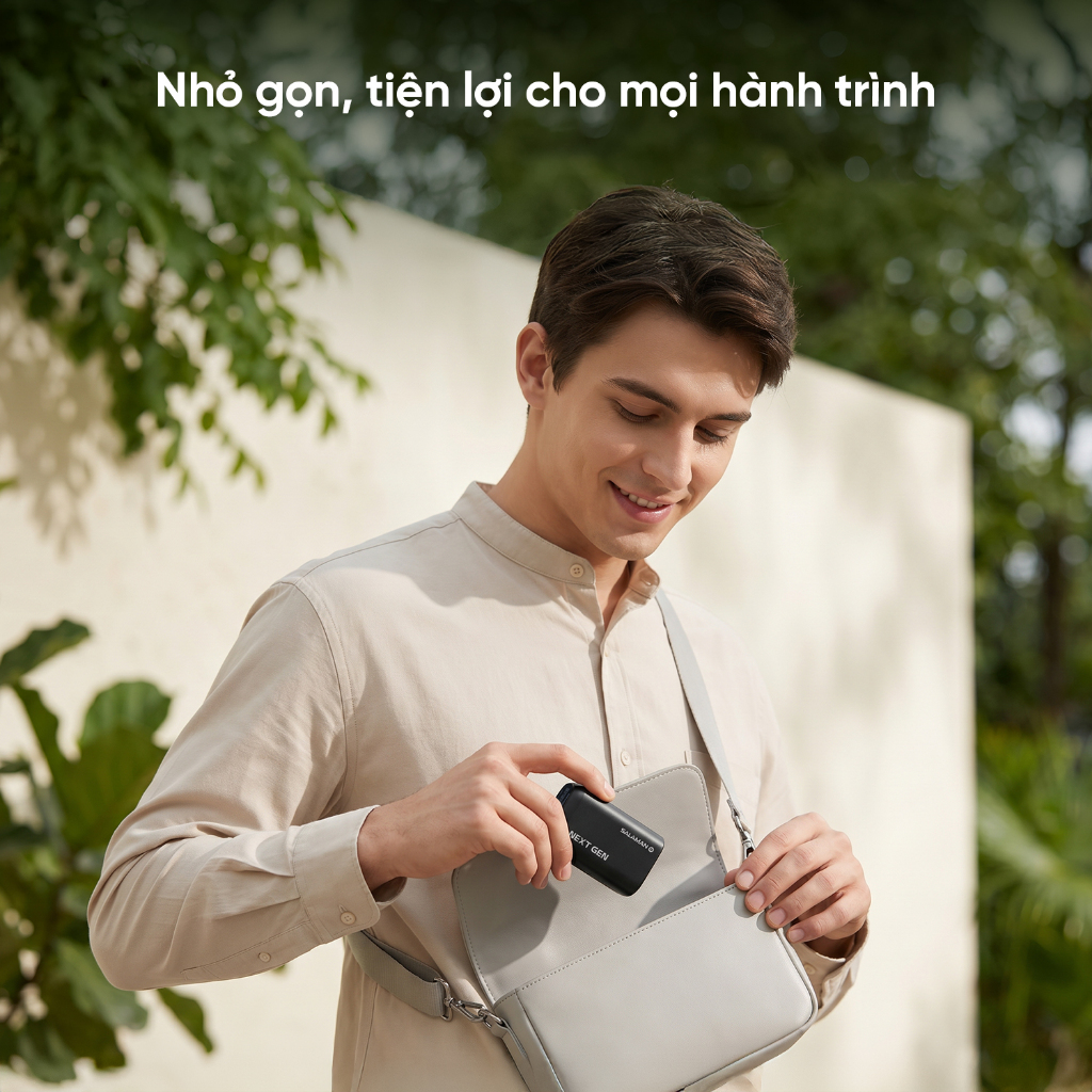 Củ Sạc Nhanh Salaman Next Gen GS 65W, 2 Cổng Type C, 1 USB, Công nghệ GaN, Sạc Nhanh PD thông minh