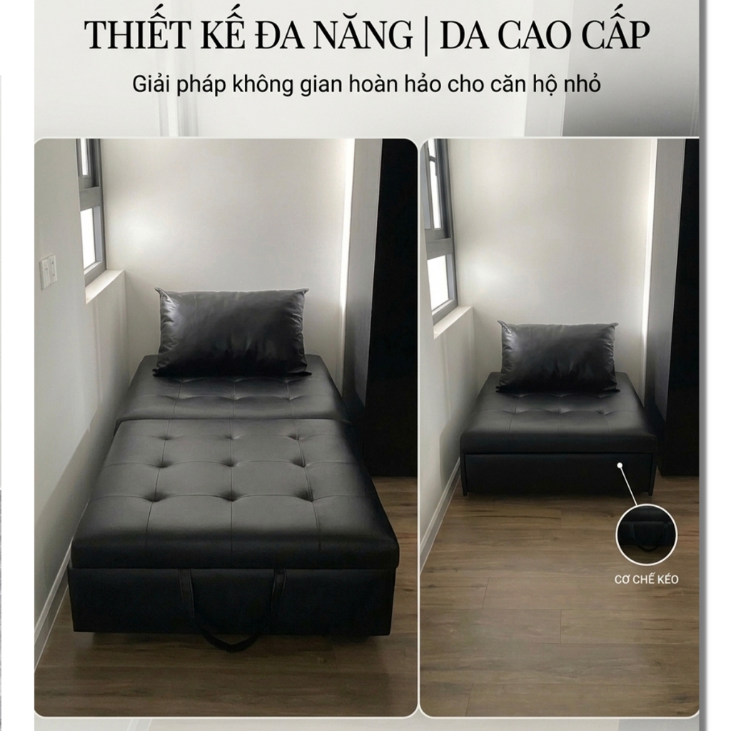 sofa bed giường kéo NHU Y DECOR gấp gọn, thông minh, tiện lợi, Hỏa tốc HCM