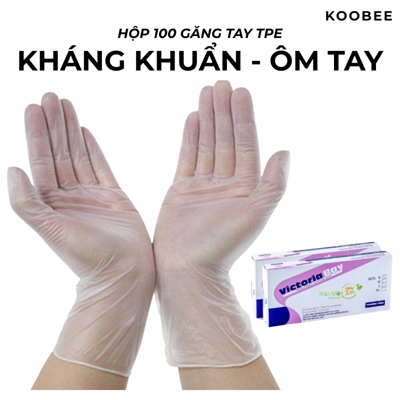 Hộp 100 Găng Tay Làm Bếp TPE Kháng Khuẩn Cảm Ứng Điện Thoại – Siêu Dai, An Toàn, Đa Năng CSNC13