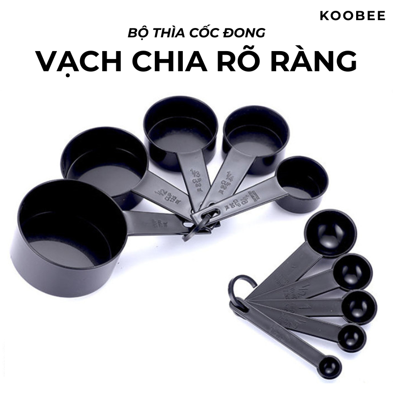 Bộ Thìa Đong Cốc Đong KOOBEE 5/11 Món – Đo Lường Gia Vị, Làm Bánh, Pha Chế, Nấu Ăn Chính Xác (PKB21)
