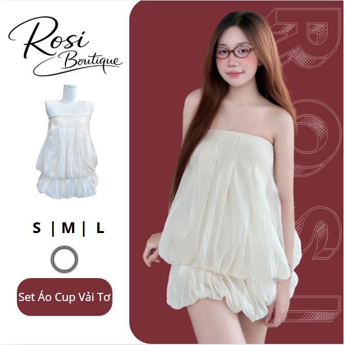 Set Áo Cup Vải Tơ Xốp Mềm Phối Chân Váy Bồng - Set ĐI Biển - Váy Đi Chơi - Váy Đi Tiệc Siêu Xinh Sang Chảnh-B10