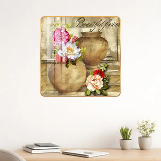 Tranh Treo Tường Dành Cho Người Tuổi Mùi - Hoa Mẫu Đơn Laminate Tráng Gương