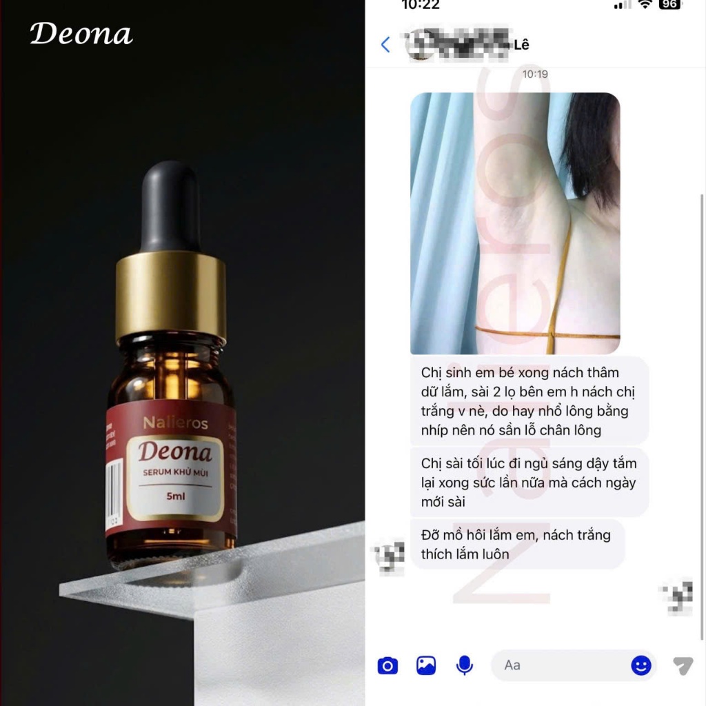 Serum Deona khử mùi cơ thể - Dứt điểm hôi nách
