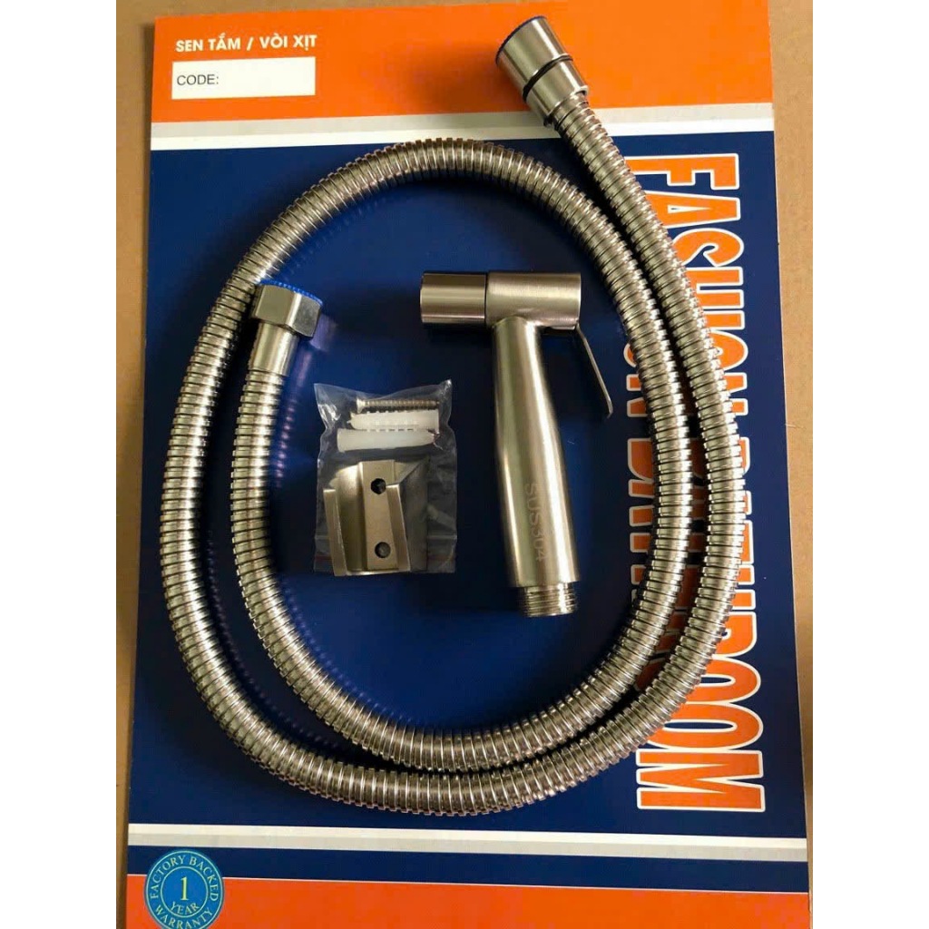 [COMBO] Vòi xịt vệ sinh, vòi xịt bồn cầu chất liệu inox 304 chất rỉ sắt, đầu ren 21mm