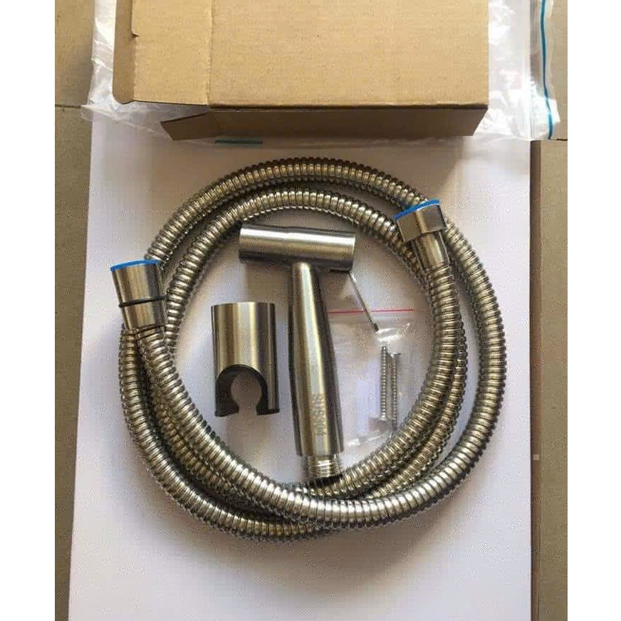 [COMBO] Vòi xịt vệ sinh, vòi xịt bồn cầu chất liệu inox 304 chất rỉ sắt, đầu ren 21mm