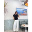 Áo Sơ Mi Cổ Sen Rúm Chun Chất Vải Linen Mềm Mát Form Dài Che Bụng By Minbin Store(4 màu hottrend)