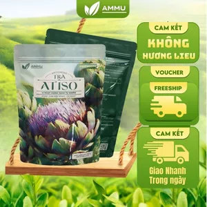 Combo 2 Trà Atiso Túi Lọc AMMU 100 túi lọc Đặc Sản Đà Lạt, Vị Dịu Dễ Uống Không Hương Liệu