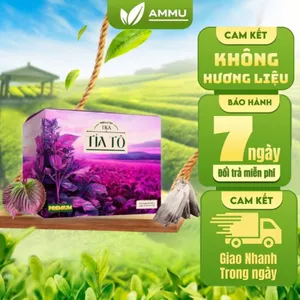Trà Tía Tô Túi Lọc AMMU – Trà Thảo Mộc Tự Nhiên, Hương Dịu Dễ Uống, Hộp 20 Túi