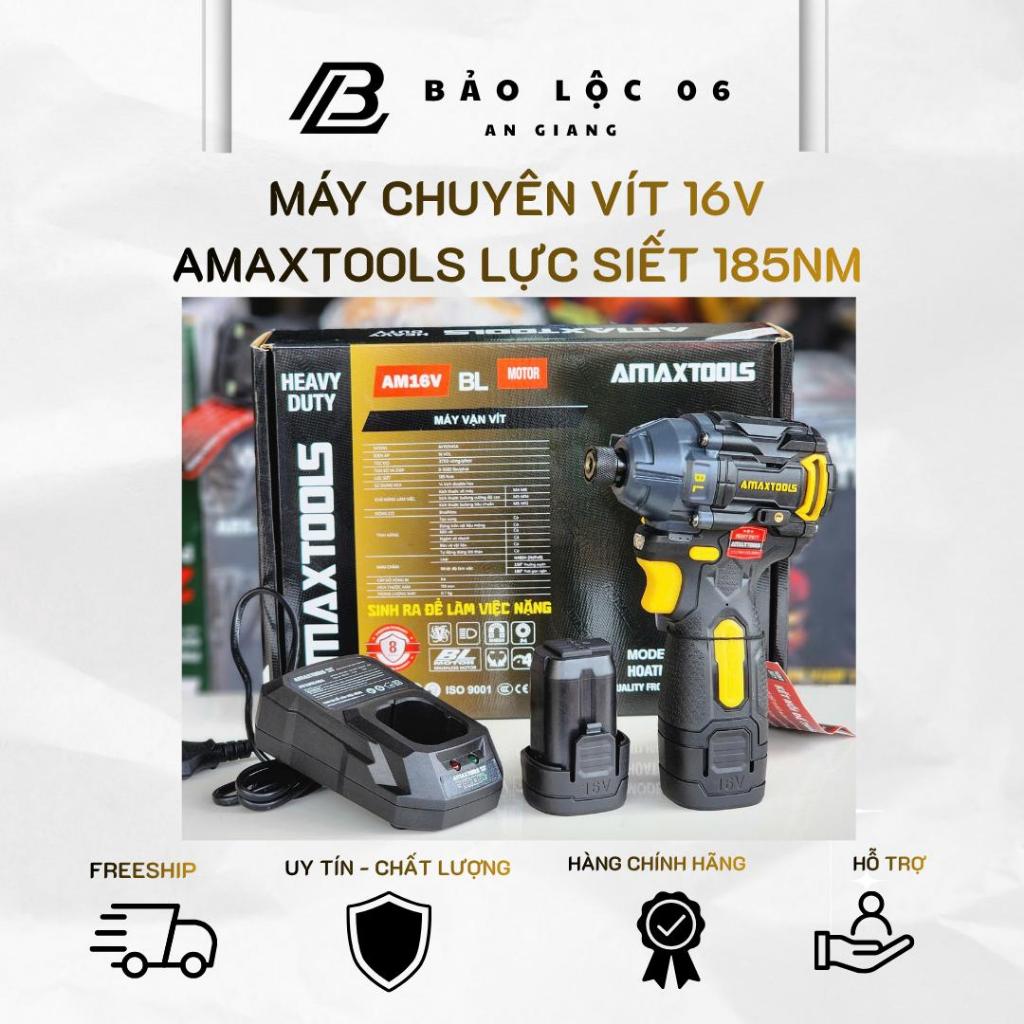 Máy vặn vít pin AMAXTOOLS AV18514SA 16V – Brushless, lực siết 185Nm, chuyên dụng Heavy Duty