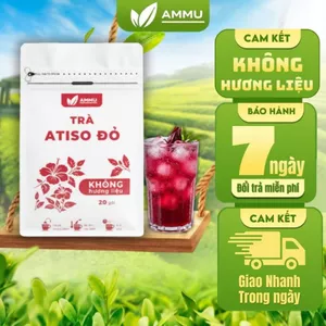 Trà Atiso Đỏ Túi Lọc AMMU Kết Hợp Cỏ Ngọt Hương Thanh Nhẹ Dễ Uống Giải Khát Tự Nhiên Hộp 20 Túi Lọc