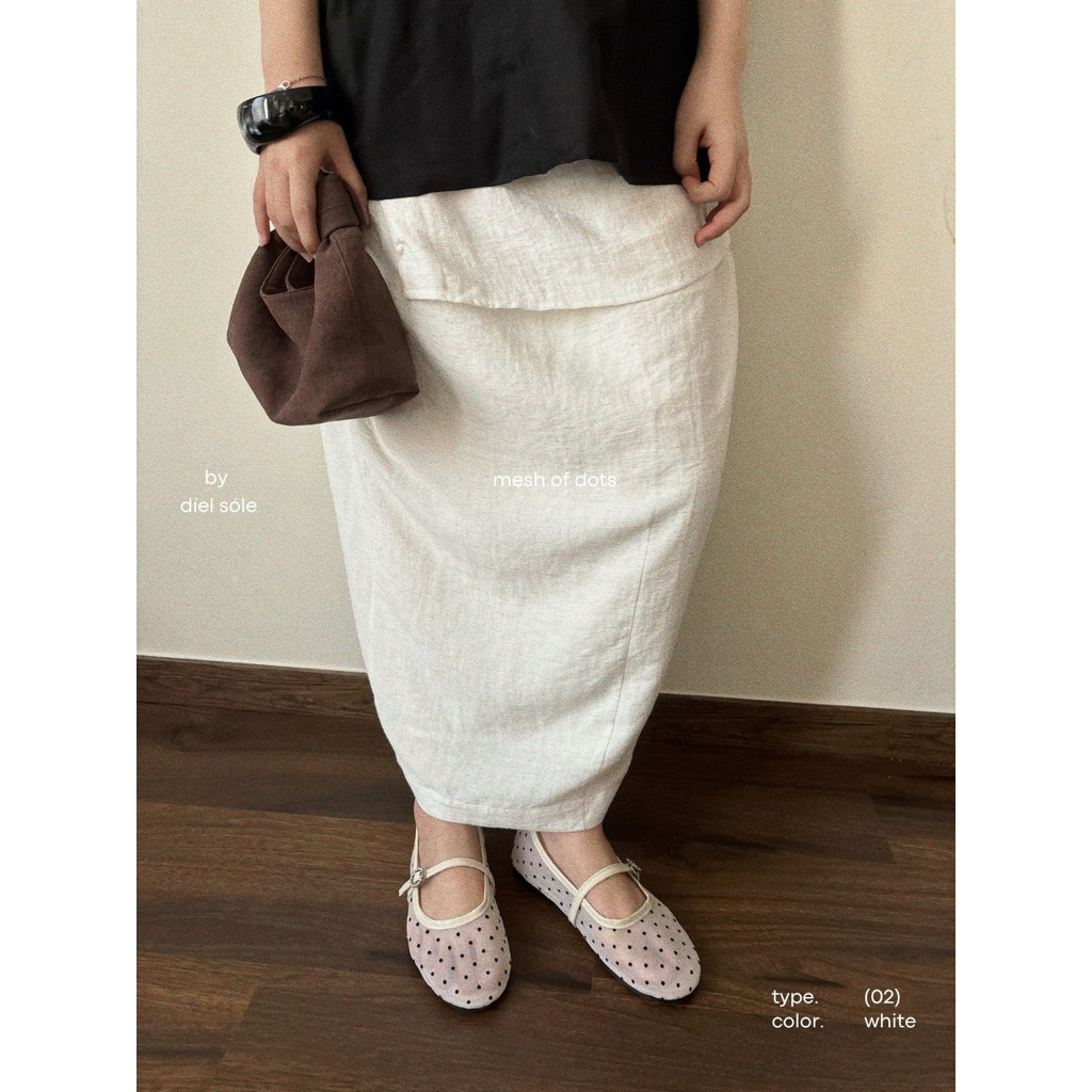 Mesh Of Dots by @dielsole - Giày Ballet Flats Lưới Chấm Bi Xuyên Thấu Phiên Bản Quai Hoa Ngọc - Summer