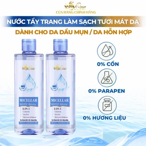 Bộ Đôi Nước Tẩy Trang Giúp Làm Sạch Tươi Mát Da Dầu Mụn 3-IN-1 SoOne Micellar Water Refreshing