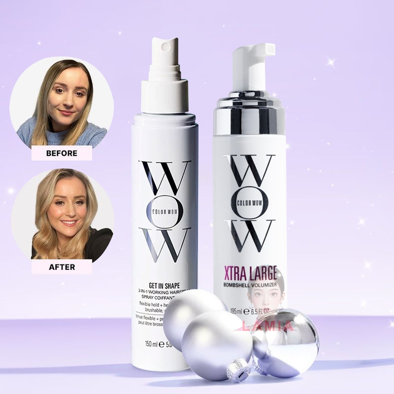COLOR WOW Xtra Large Bombshell Volumizer 195ml | COLOR WOW Raise the Root Thicken + Lift Spray 150ml
