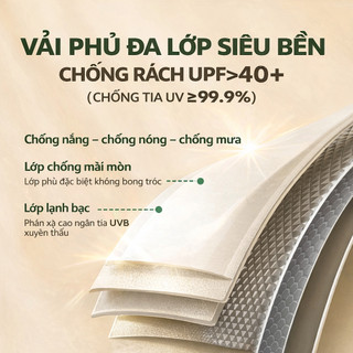 Lều xếp ngoài trời màu kem chống mưa chống nắng mái che bán hàng chợ đêm cắm trại 2x2/3x3/3x4m