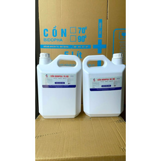 Cồn can 5 lít 70 độ .90 độ bidophar ( k hương)