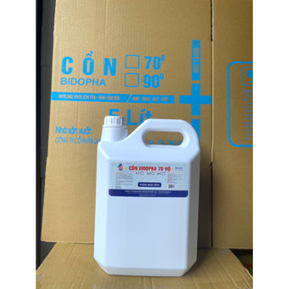Cồn can 5 lít 70 độ .90 độ bidophar ( k hương)