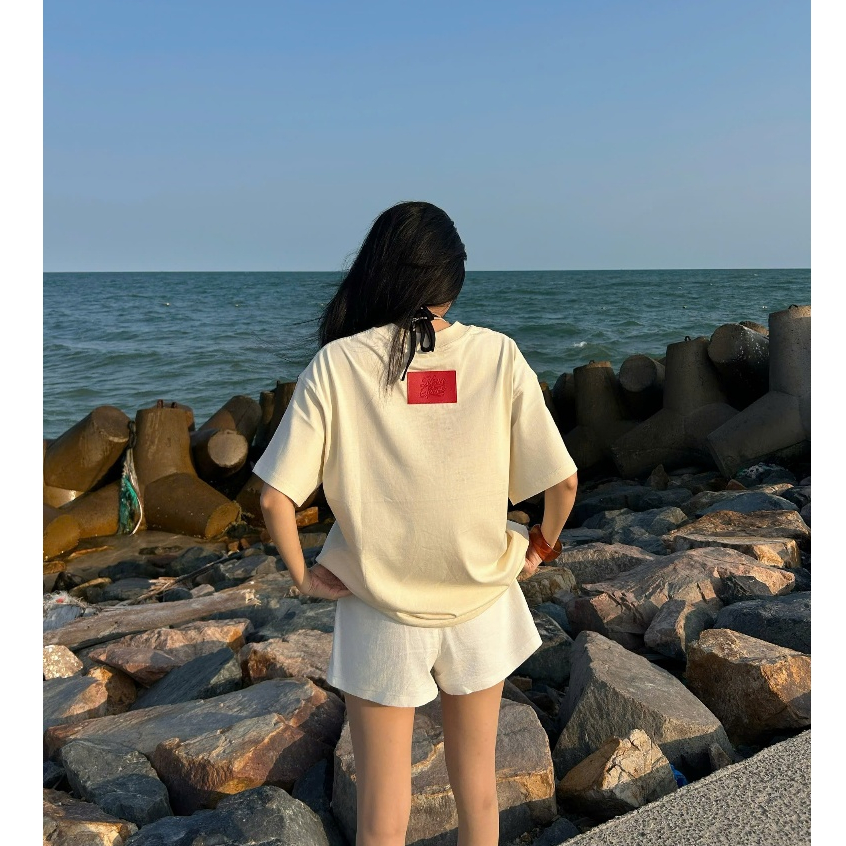 Áo Thun Boxy Orchid Nevasome Cotton 250gsm LocalBrand Tay Lỡ Form Rộng Nam Nữ Menswear Womenswear