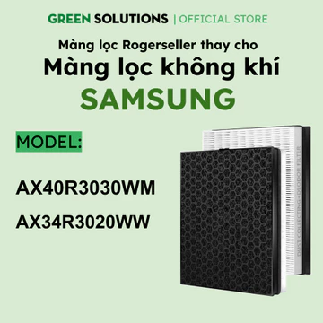 Màng Lọc Rogerseller® Tương Thích Màng lọc không khí Samsung AX34R3020WW và AX40R3030WM, bộ lọc không khí Samsung