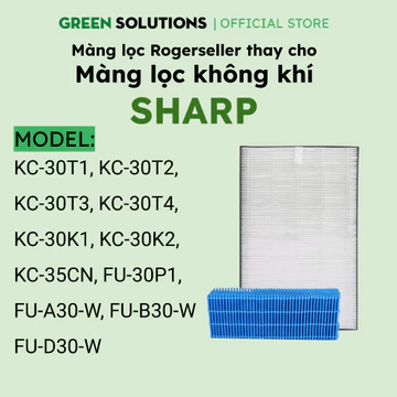 Màng Lọc Rogerseller® Tương Thích Màng Lọc Hepa Sharp KC-30T1, KC-30T2, KC-30T3, KC-30T4, KC-30K1, KC-30K2, KC-35CN