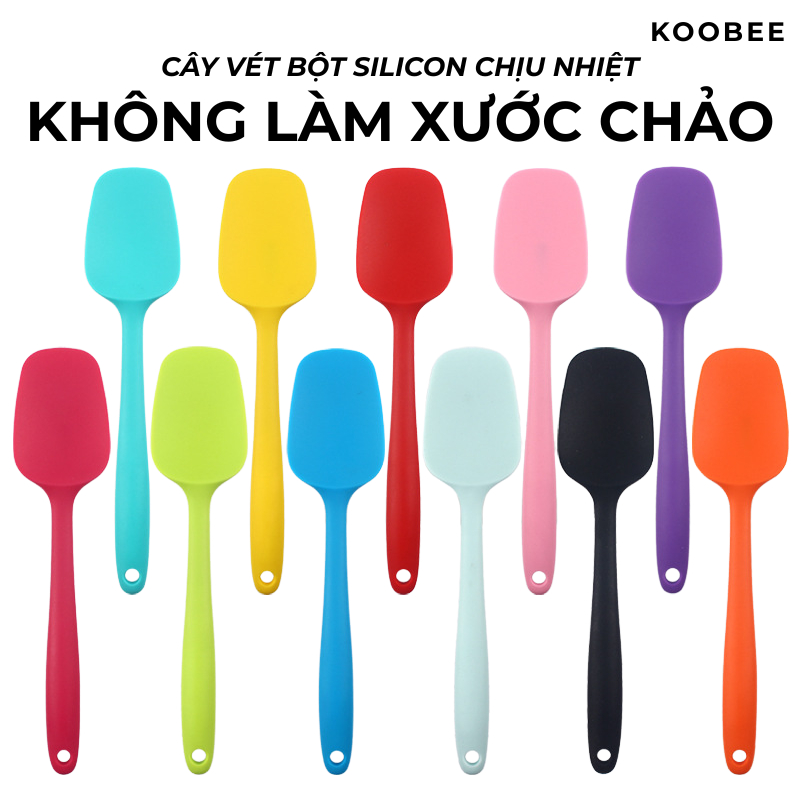 Cây Vét Bột Silicon KOOBEE Chịu Nhiệt Cao – Chống Dính, Không Trầy Chảo, Dùng Xào Nấu, Trộn Bột, Đảo Thức Ăn (PKB38)