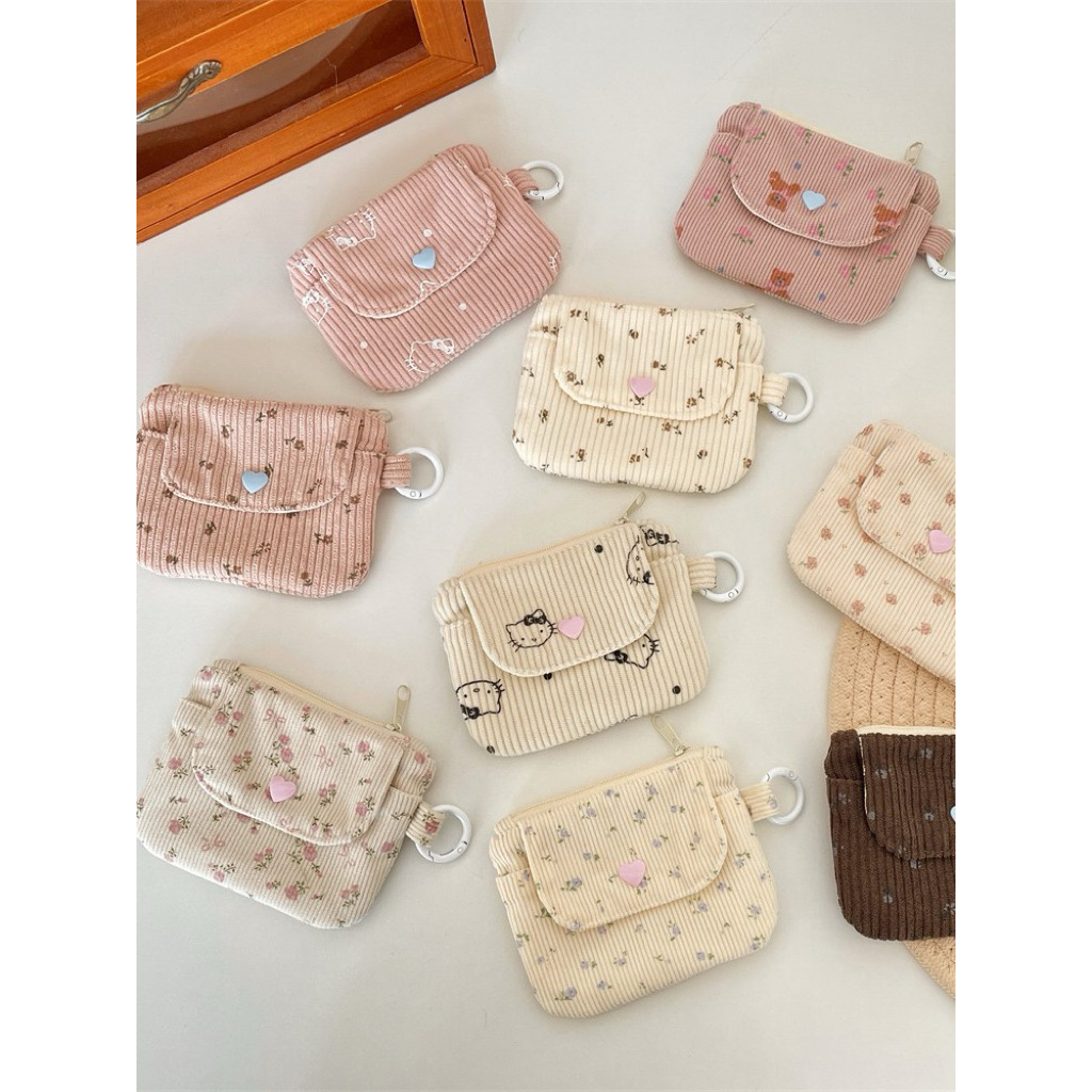 Túi Ví Pouch Mini Đựng Mỹ Phẩm Đồ Vật Dụng Linh Tinh Mini Pouch Vải Nhung Thun Gân Dễ Thương Nhiều Màu Sắc