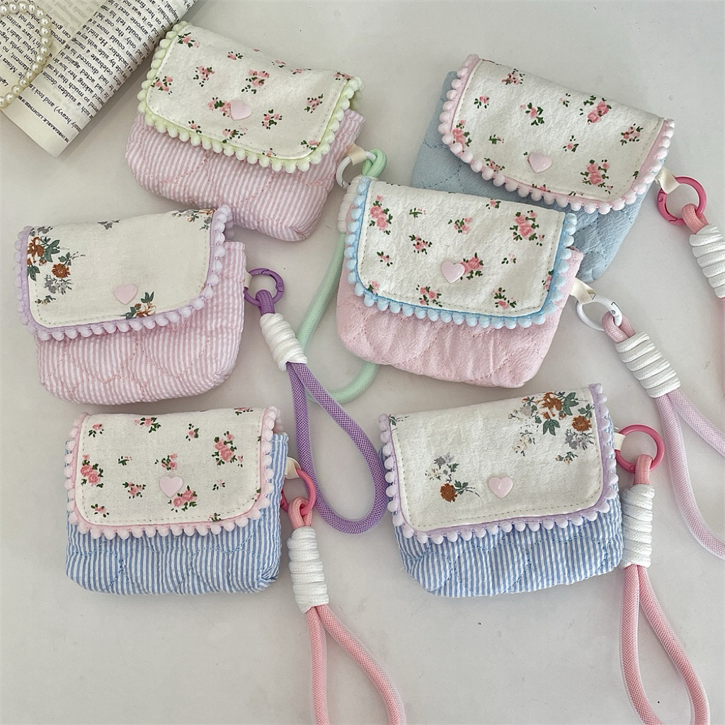 Túi Ví Pouch Móc Khoá Mini Màu Pastel Caro Đựng Mỹ Phẩm Đồ Vật Dụng Linh Tinh Mini Pouch Dễ Thương Nhiều Màu Sắc