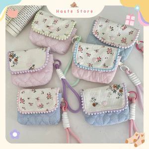 Túi Ví Pouch Móc Khoá Mini Màu Pastel Caro Đựng Mỹ Phẩm Đồ Vật Dụng Linh Tinh Mini Pouch Dễ Thương Nhiều Màu Sắc