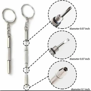 Tua vít mini (3 in 1) vặn ốc vít mắt kính , đồng hồ , điện thoại móc khóa