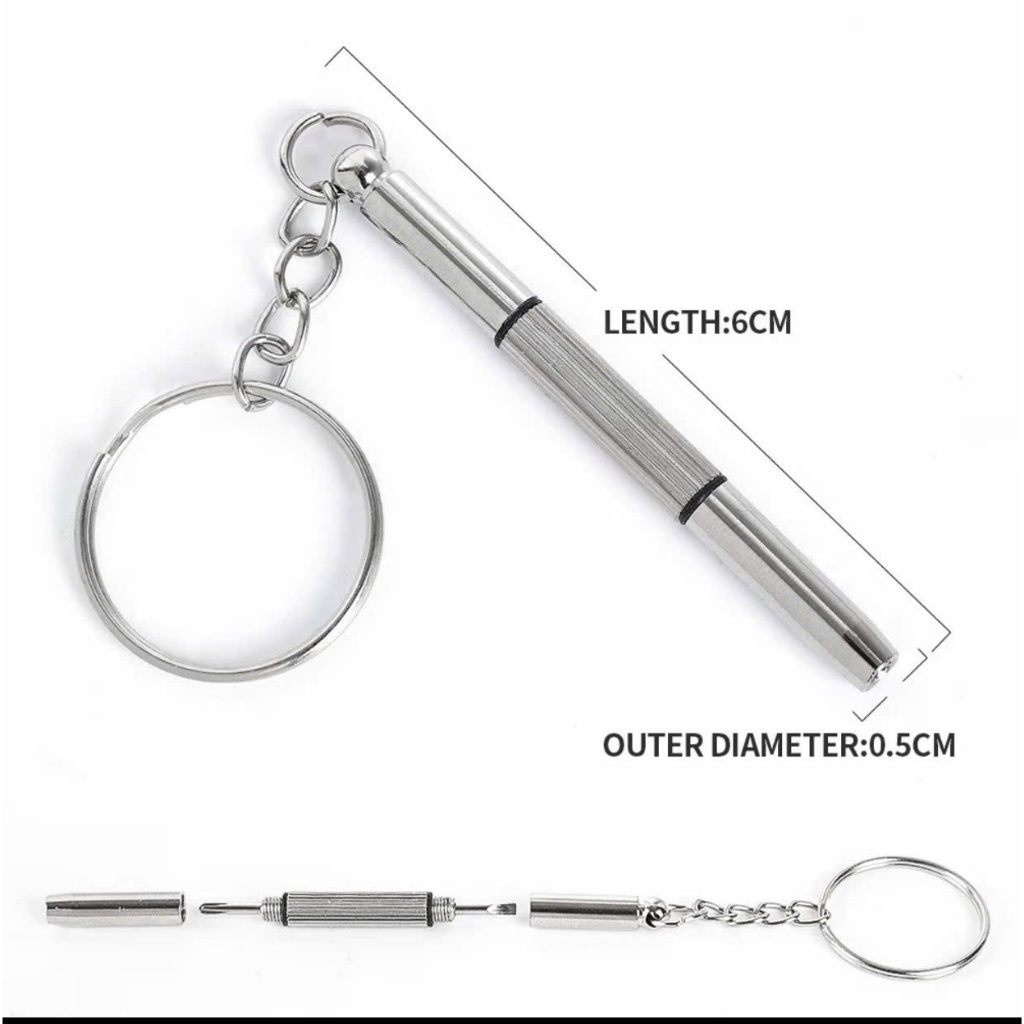 Tua vít mini (3 in 1) vặn ốc vít mắt kính , đồng hồ , điện thoại móc khóa