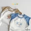 Bộ cotton mềm mát in hình, bộ thun cộc tay bé trai dễ thương