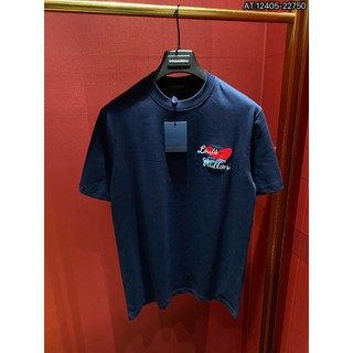 ÁO thun nam qc cổ tròn họa tiết thêu tay ngắn phong cách trẻ trung chuẩn from