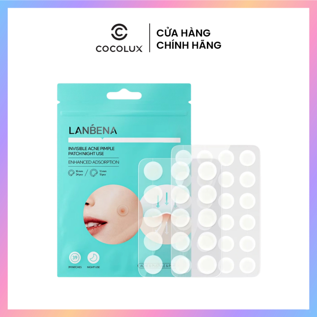 Miếng Dán Mụn Lanbena Invisible Acne Pimple Ban ngày và ban đêm