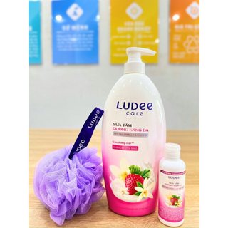 [TẶNG BÔNG TẮM] Sữa Tắm Trắng Da Ludee Care 1L - Hương Sữa Dâu/ Sữa Dê - CÔ THƯ MARKET