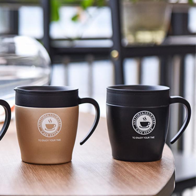 Ly cafe giữ nhiệt cao cấp  kèm thìa khuấy dung tích 330ml