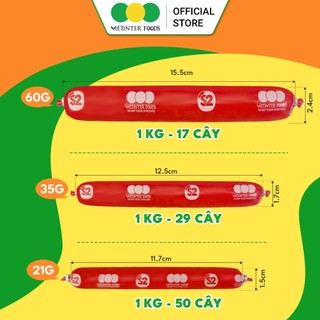 Combo 20 Gói 100 Cây Xúc Xích Tiệt Trùng S2 Vietinter Foods (Cây 21g)