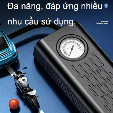 Máy bơm lốp di động sạc nhanh Type-C đa năng công nghệ Đức