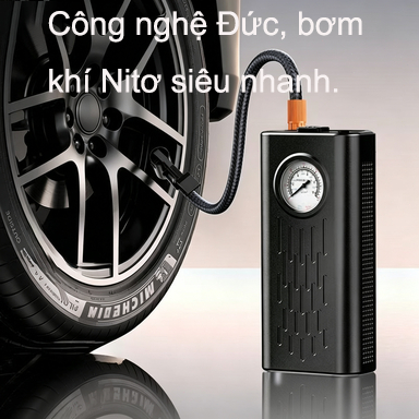 Máy bơm lốp di động sạc nhanh Type-C đa năng công nghệ Đức