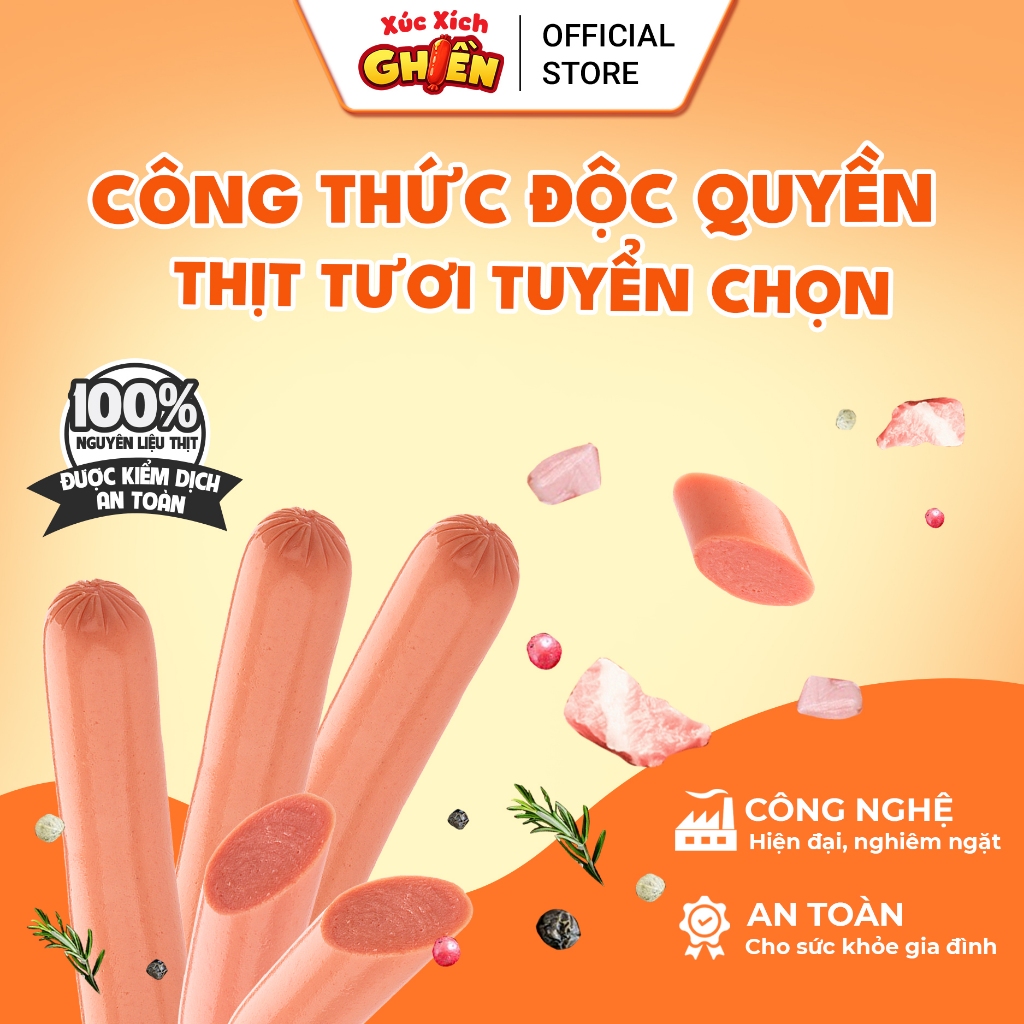 Combo 20 Gói 100 Cây Xúc Xích Dinh Dưỡng Tiệt Trùng S2 Vietinter Foods (Cây 21g)