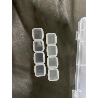 Hộp mini 4 ngăn đựng ve kính,  đệm mũi , nail, hạt trang trí móng tay, trang sức