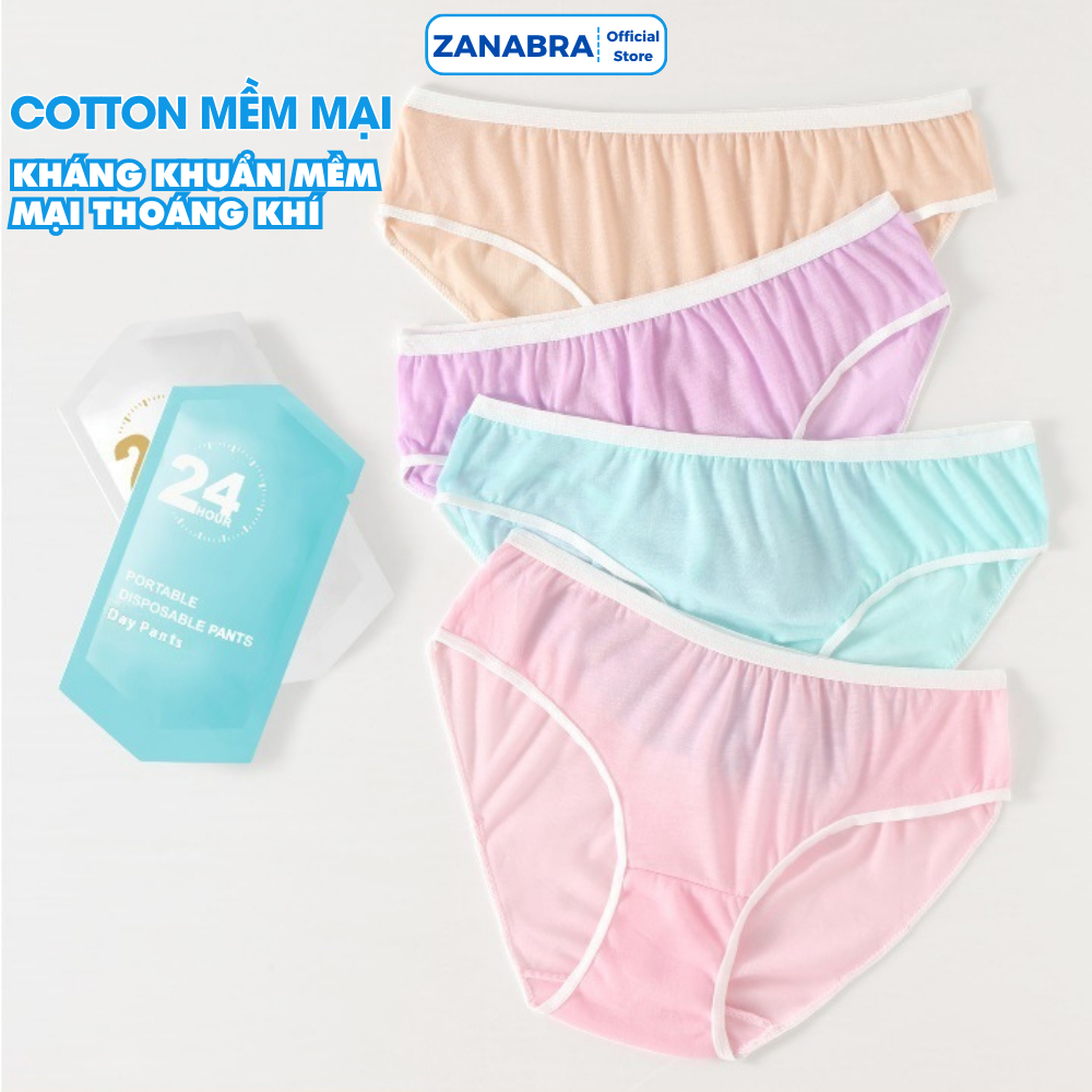 Combo 5 Quần Lót Nữ Giấy Dùng 1 Lần 24H –  Set 5 Quần Chip Nữ Mềm Mại Tiện Lợi ZANABRA L594 - L474