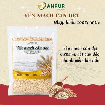 Yến mạch Úc cán dẹt, nhập khẩu chính ngạch, thích hợp cho ăn kiêng, ăn eat clean, ăn dặm cho bé