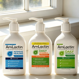 Sữa Dưỡng Thể AmLactin 225g/Intensive Healing 15%/12%/7% Lactic Acid Làm Mịn Da Khô Sần